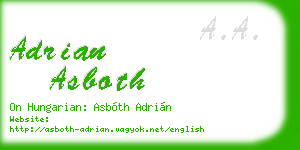 adrian asboth business card